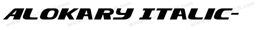 Alokary Italic字体转换